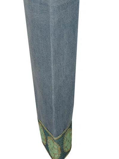 Valentino Garavani Straight-leg Jeans With Decorative Cuffs In Black