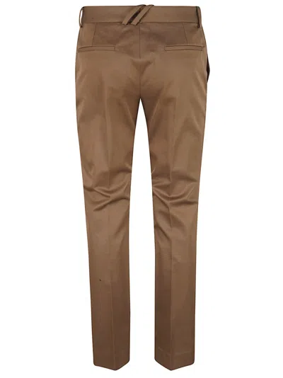 Burberry Tailored Brown Cotton Trousers In Brown