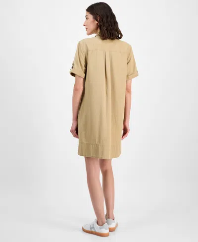 Tommy Hilfiger Women's Short-sleeve Utility Dress In Neutral