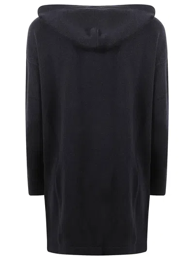 Max Mara Relaxed Fit Black Dress With Hood In Black