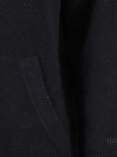 Max Mara Relaxed Fit Black Dress With Hood In Black