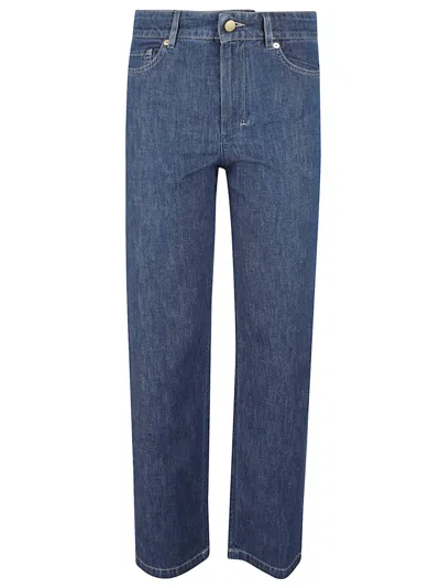 Max Mara High-waisted Straight-leg Denim Jeans In Blue