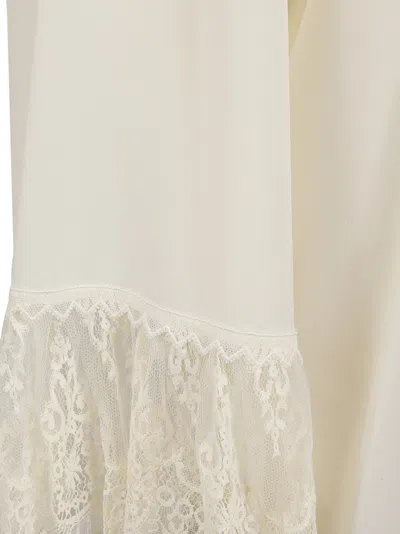 Chloé Silk Shirt With Delicate Lace Cuffs In Neutral