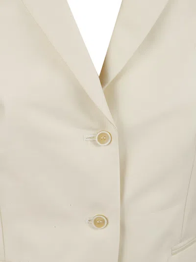Fabiana Filippi Tailored Yellow Jacket With Notched Lapel In Neutral