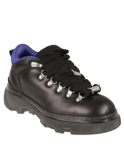Burberry Chunky Sole Black Leather Boots