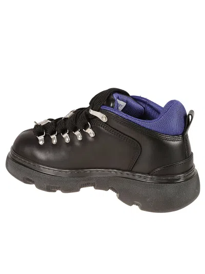 Burberry Chunky Sole Black Leather Boots