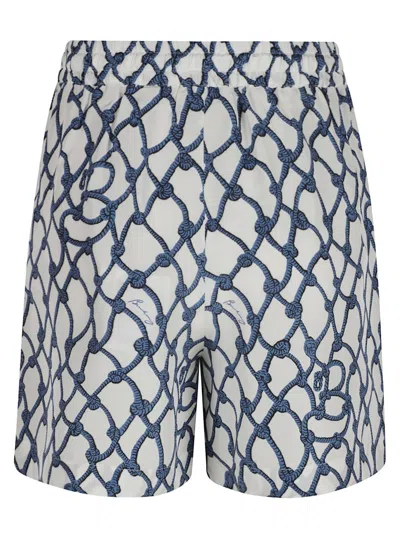 Burberry Dynamic Patterned Silk Shorts In Multi