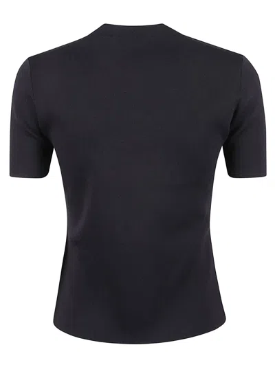 Max Mara Fitted Black T-shirt In Black