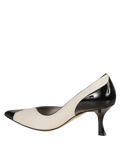 Ferragamo Pointed Toe Pumps With Vintage-inspired Heel