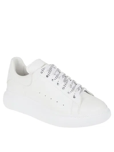 Alexander Mcqueen Lace-up Sneakers In Smooth White Calfskin