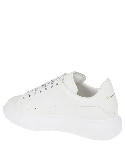 Alexander Mcqueen Lace-up Sneakers In Smooth White Calfskin