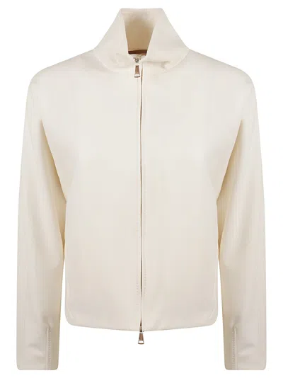 Max Mara White Coat With High Collar