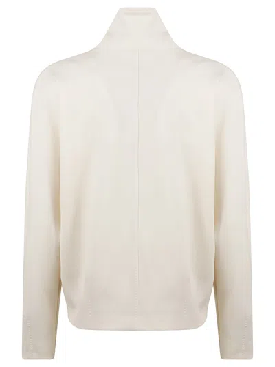 Max Mara White Coat With High Collar