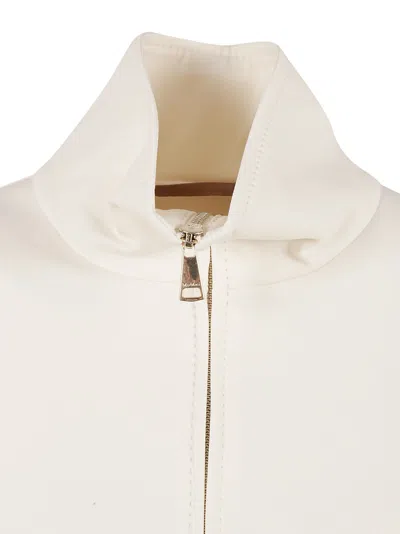 Max Mara White Coat With High Collar