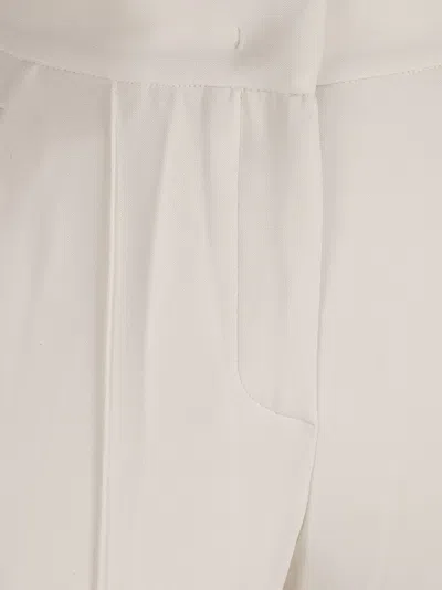Max Mara Tailored Trousers With Smooth Finish In White