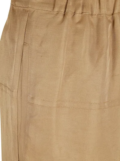Max Mara Wide-leg Brown Trousers With Relaxed Fit