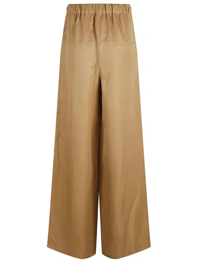 Max Mara Wide-leg Brown Trousers With Relaxed Fit