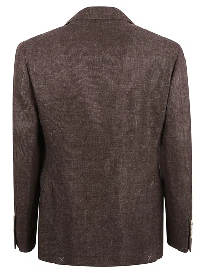 Brunello Cucinelli Classic Tailored Dark Brown Jacket In Brown