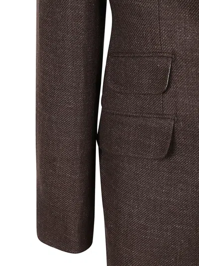 Brunello Cucinelli Classic Tailored Dark Brown Jacket In Brown