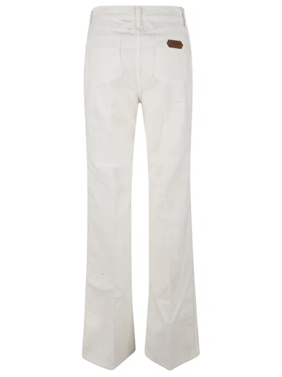 Tom Ford Flared Beige Trousers With Tailored Finish In White