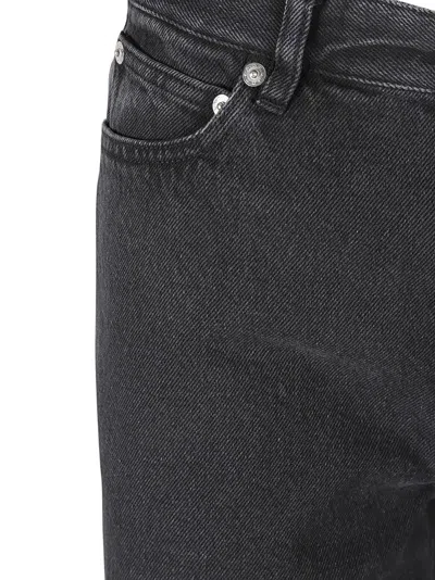 Apc A.p.c. High-waisted Wide-leg Jeans In Black