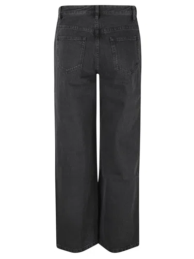 Apc A.p.c. High-waisted Wide-leg Jeans In Black