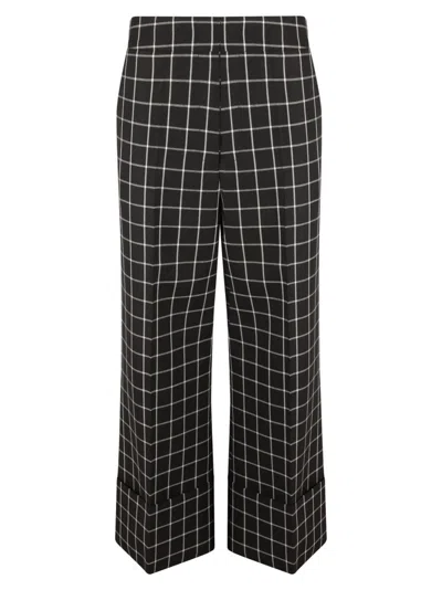 Valentino Garavani Wide-leg Trousers In Black In Black