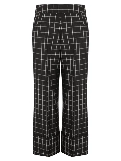 Valentino Garavani Wide-leg Trousers In Black In Black