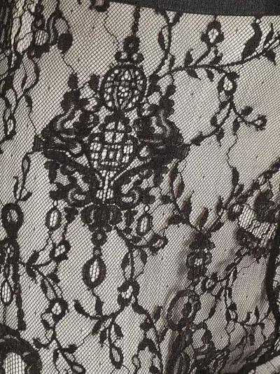 Givenchy Sheer Lace Fabric Elastic Waistband Leggings In Black