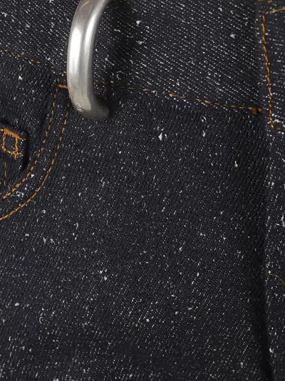 Burberry Cotton Blend Trouser With Metal Belt Loop