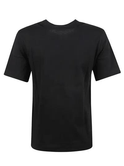 Burberry Classic Black T-shirt With Gold Emblem In Black