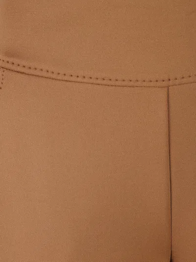 Max Mara Wide-leg Trousers With Tailored Finish In Brown