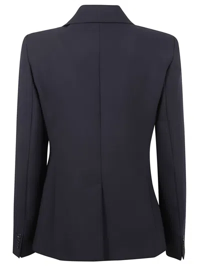 Max Mara Tailored Blue Jacket With Notch Lapel In Blue