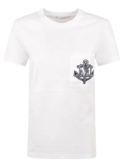 Max Mara Classic Round Neck T-shirt In White