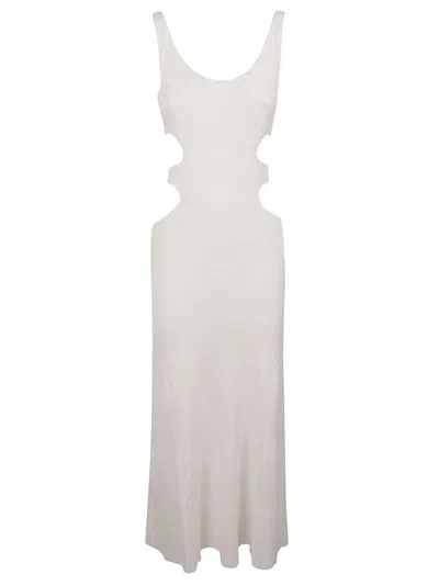 Chloé Maxi Dress With Cut-out Side Details In Gray