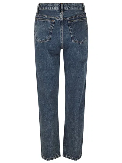 Apc A.p.c. High-waisted Straight-leg Jeans With Faded Finish In Blue