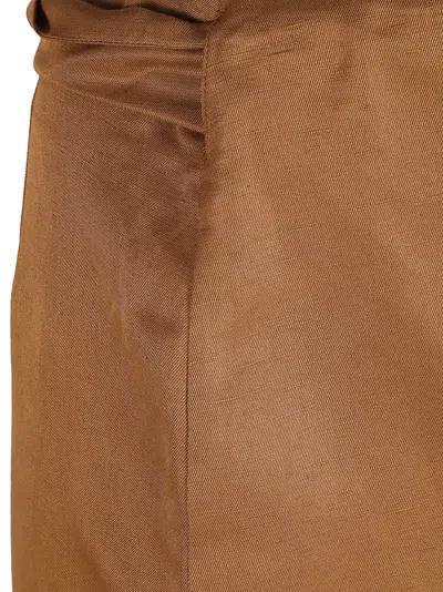 Max Mara Wrap-style Skirt With Tied Waist In Brown