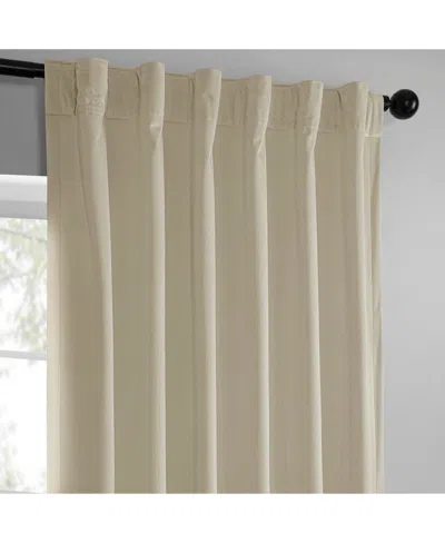 Half Price Drapes Pillow White Heritage Plush Velvet Room Darkening Curtain