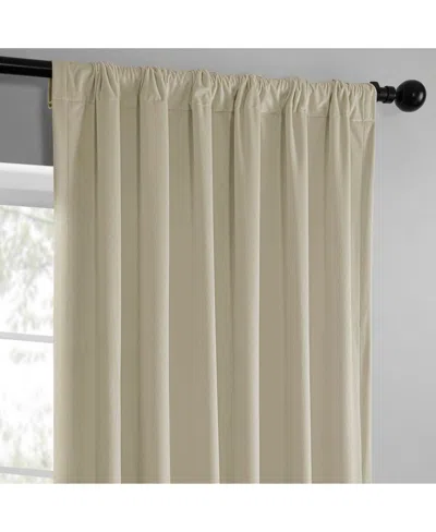 Half Price Drapes Pillow White Heritage Plush Velvet Room Darkening Curtain