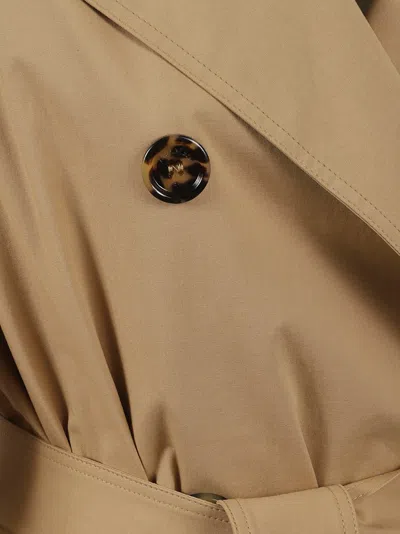 Max Mara Landa Cotton Canvas Mackintosh In Neutral