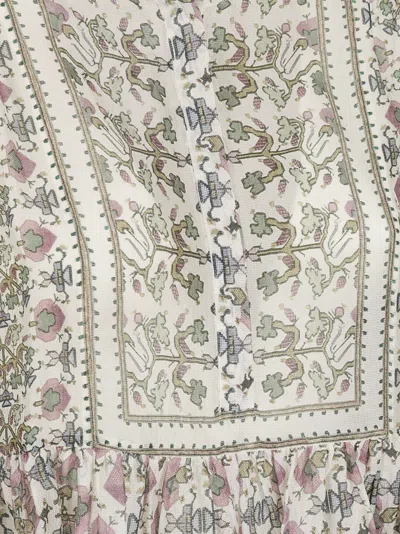 Isabel Marant Floral Patterned Silk Shirt In Gray