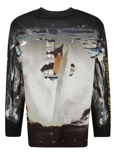 Burberry Man Sweatshirt Man Multicolor Sweatshirts In Black