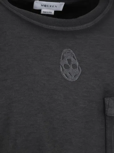Alexander Mcqueen Faded T-shirt In Black