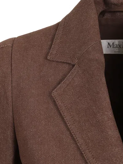 Max Mara Tailored Brown Jacket In Brown