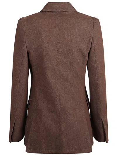 Max Mara Tailored Brown Jacket In Brown