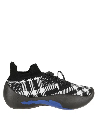 Burberry Knitted Upper Sneakers With Sock-like Collar