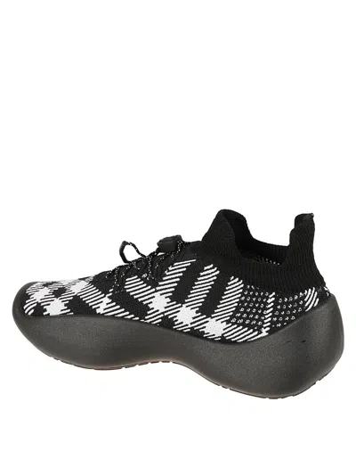 Burberry Knitted Upper Sneakers With Sock-like Collar