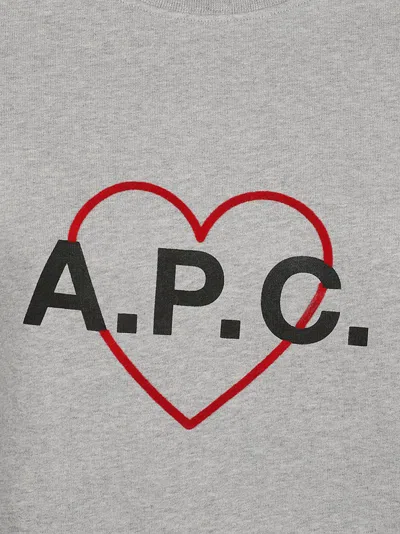 Apc Graphic Heart Design Organic Cotton Sweatshirt