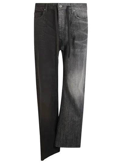 Balenciaga Men's Fifty-fifty Jeans | Size Medium | 793766 In Black
