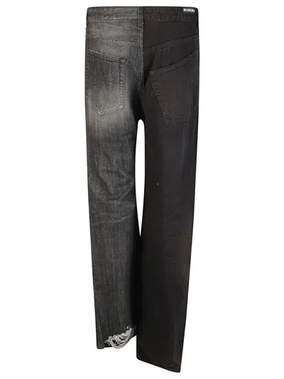 Balenciaga Men's Fifty-fifty Jeans | Size Medium | 793766 In Black